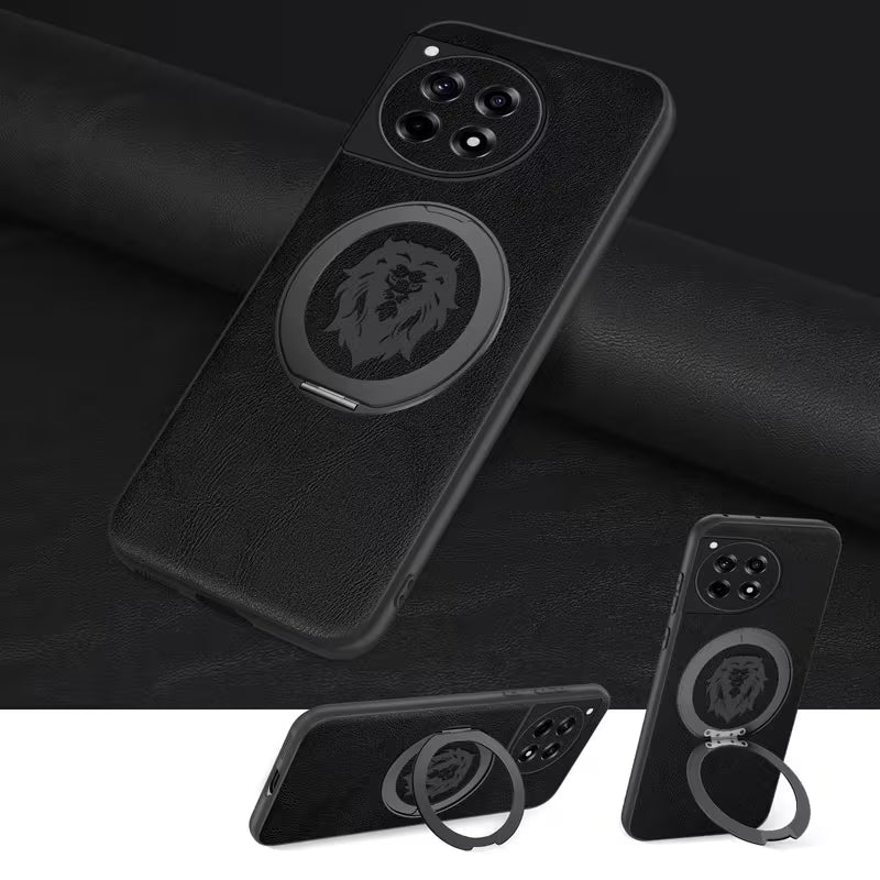 Faux Leather Case With Rotatable Kickstand