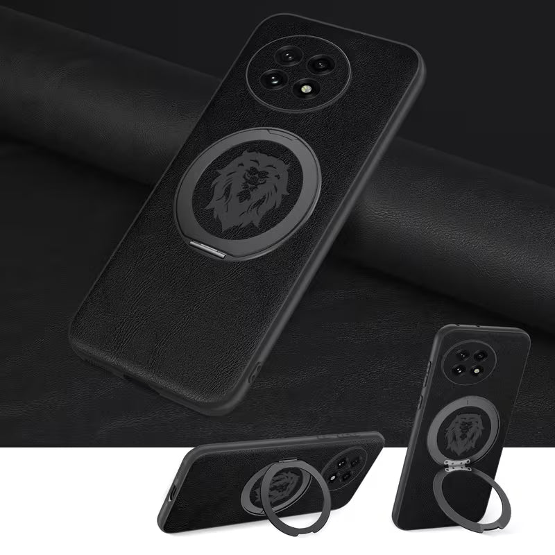 Faux Leather Case With Rotatable Kickstand