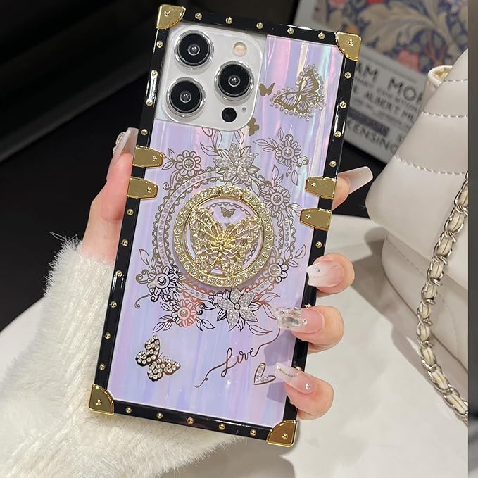 Glitter Butterfly Kickstand Case