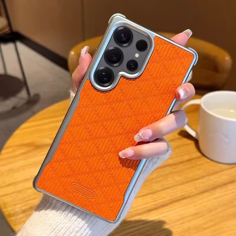 PU Leather Rhombus Pattern Case