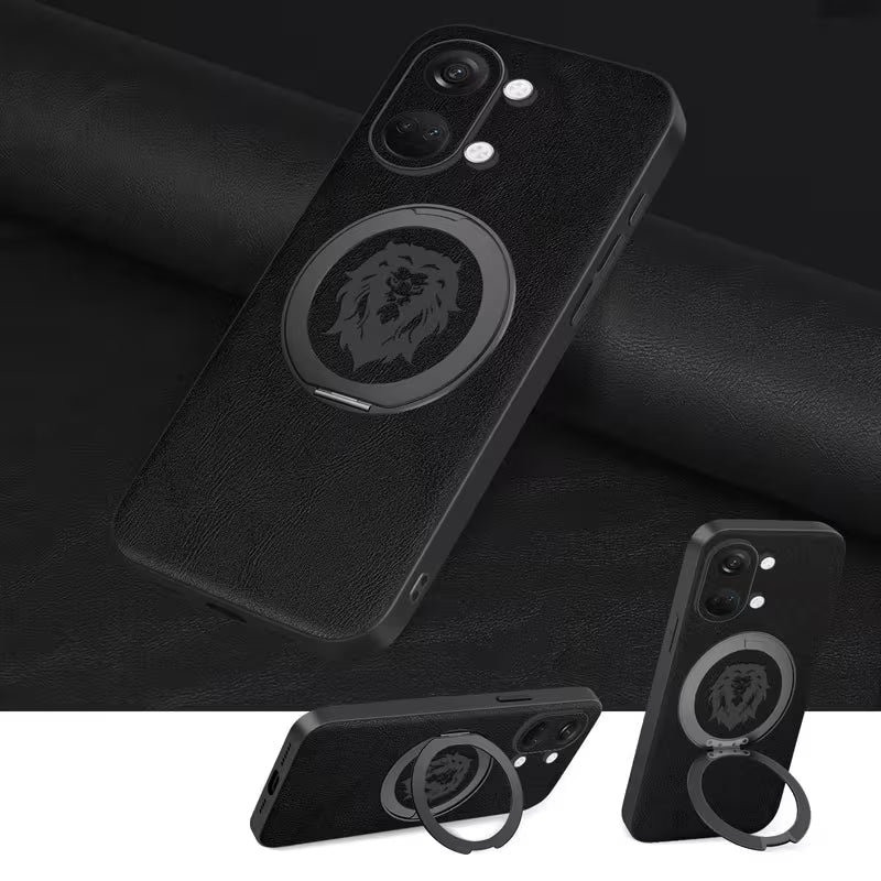 Faux Leather Case With Rotatable Kickstand