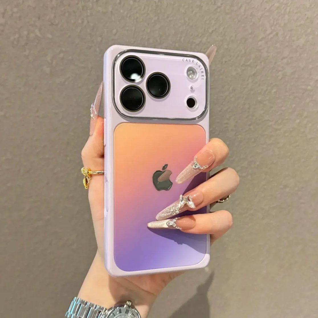 Gradient Contrast Crystal Lens Case