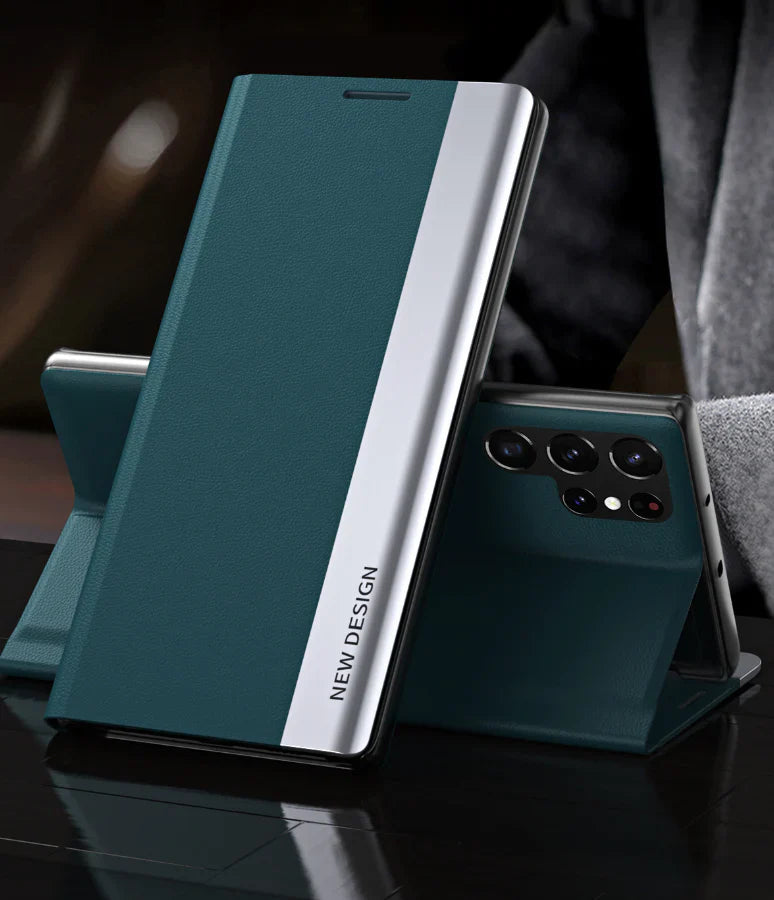 PU Leather Side Window Flip Case