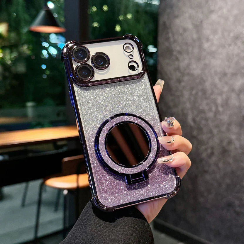 Glitter Mirror Magnetic Bracket Case