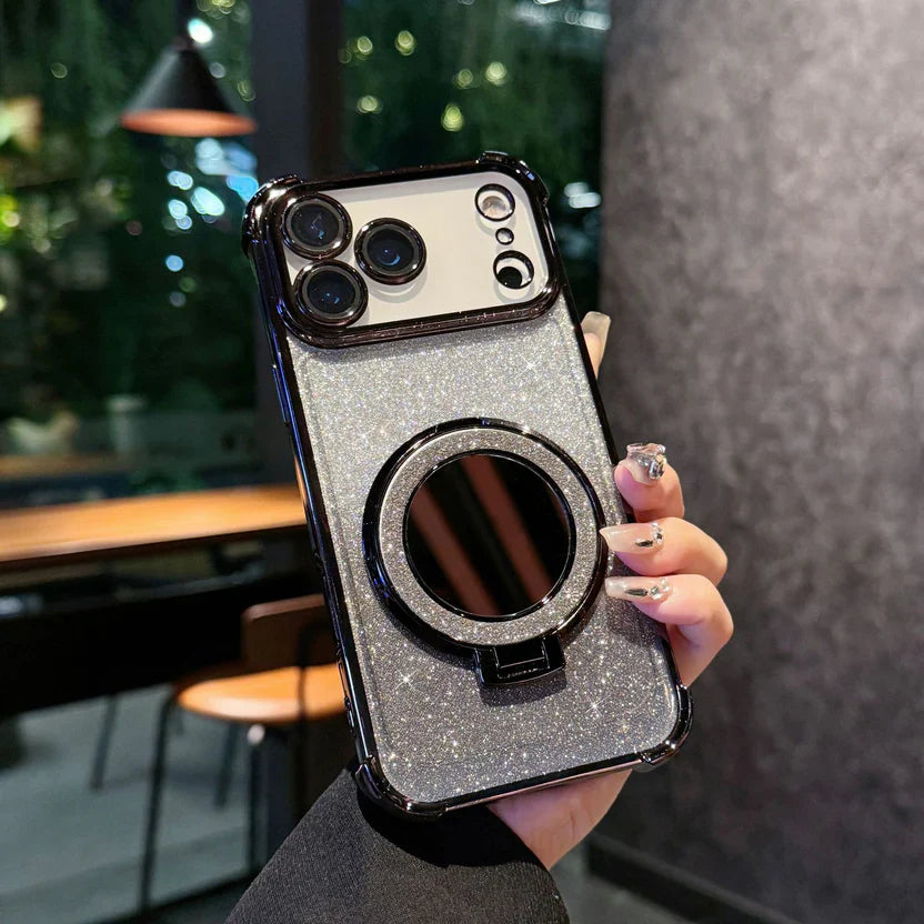 Glitter Mirror Magnetic Bracket Case