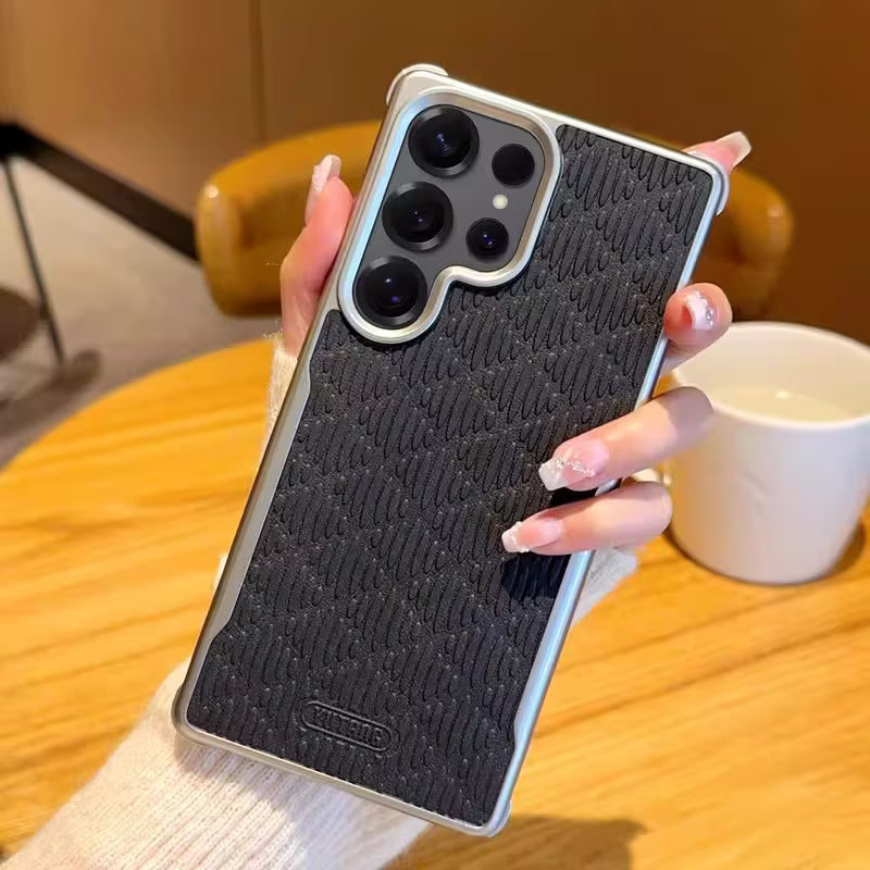 PU Leather Rhombus Pattern Case