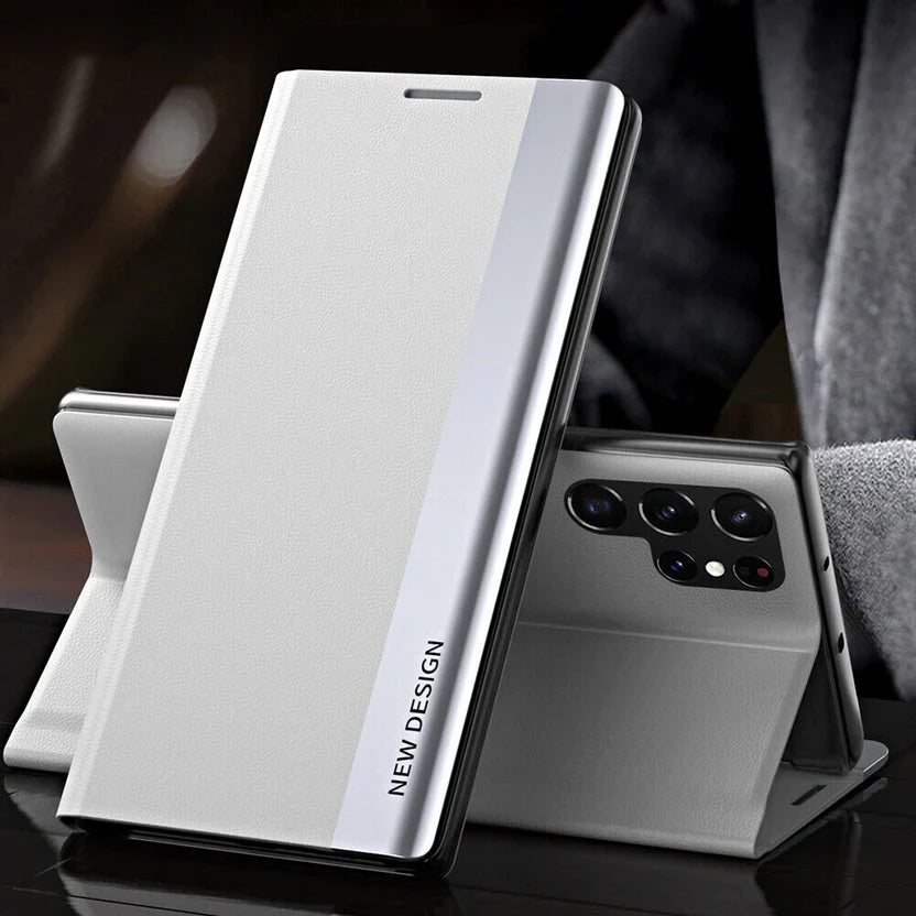PU Leather Side Window Flip Case